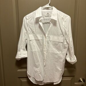 Aritzia Babaton Utility Shirt White XXS New 100% Cotton